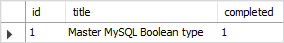 MySQL BOOLEAN comparison operator